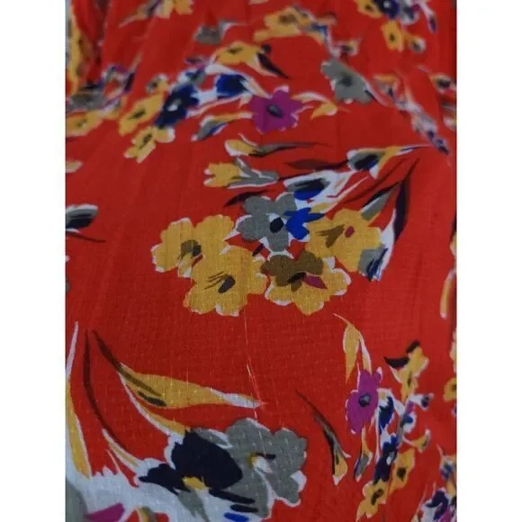 47 of 52 Conversations Anthropologie Floral Off Shoulder Midi Dress Womens 0 - Picture 10 of 12